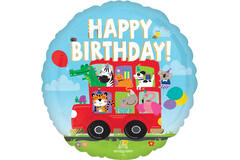 Foil balloon - "HAPPY BIRTHDAY" - Party bus - 45 cm